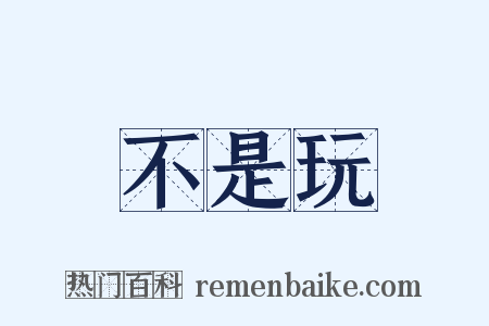 不是玩是什么意思的图片